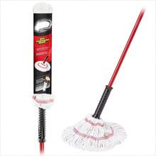 Big Tornado Mop, Cotton Blended Head & Red Steel Handle, Heavy Duty For Deep Floor Cleaning, Absorbent For Wet Mopping, Home Essential For All Hard Floors - mặc định - Xem 10