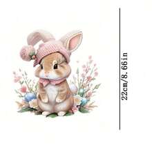 Bộ 1/2/3 miếng dán chuyển nhiệt hình thỏ dễ thương, bền lâu, thích hợp để tự làm áo thun, áo hoodie, quần jean, áo nỉ, ba lô, áo khoác, túi xách, gối. - 3 CÁI-S - Xem 6