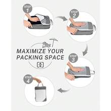 Compact Travel Organizer Set: 6-Piece Mesh Packing Cubes For Efficient Luggage Storage And Accessory Organization - Multicolor - View 3