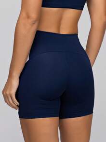 LOT FITNESS Women's Fitness Set: Gym Top With High Support And Shorts With Pockets - Frame - 藏蓝色 - 查看 9
