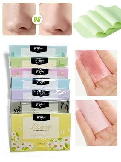 200/100PCS Plant Fragrance Facial Blotting Paper, Refreshing Facial Blotting Paper With Fragrance, Very Convenient To Carry When Going Out, Simple To Use.