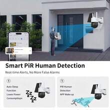 5G WiFi Solar Powered Camera, PIR Motion Detection, Night Vision, Waterproof, 4MP 2K IP Security Video Camera, CCTV Monitor - Multicolor - View 9