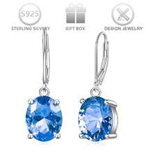 一对925纯银镶嵌立方氧化锆的优雅水滴形吊坠耳环，适合日常、休闲、派对、婚礼、节日、生日礼物等场合。 - 銀色 - 查看 9