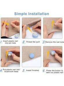 8/16/24-Pack Bed Quilt Fasteners, Household Bed Sheet Anti-Slip Artifact, Thick Quilts Available - Multicolor - View 3