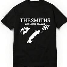 Smith Queen Is Dead T-Shirt Cotton High Quality Summer Short Sleeve Casual O-Neck Black 1980s Morrissey Maternity Shirt - màu đen - Xem 1