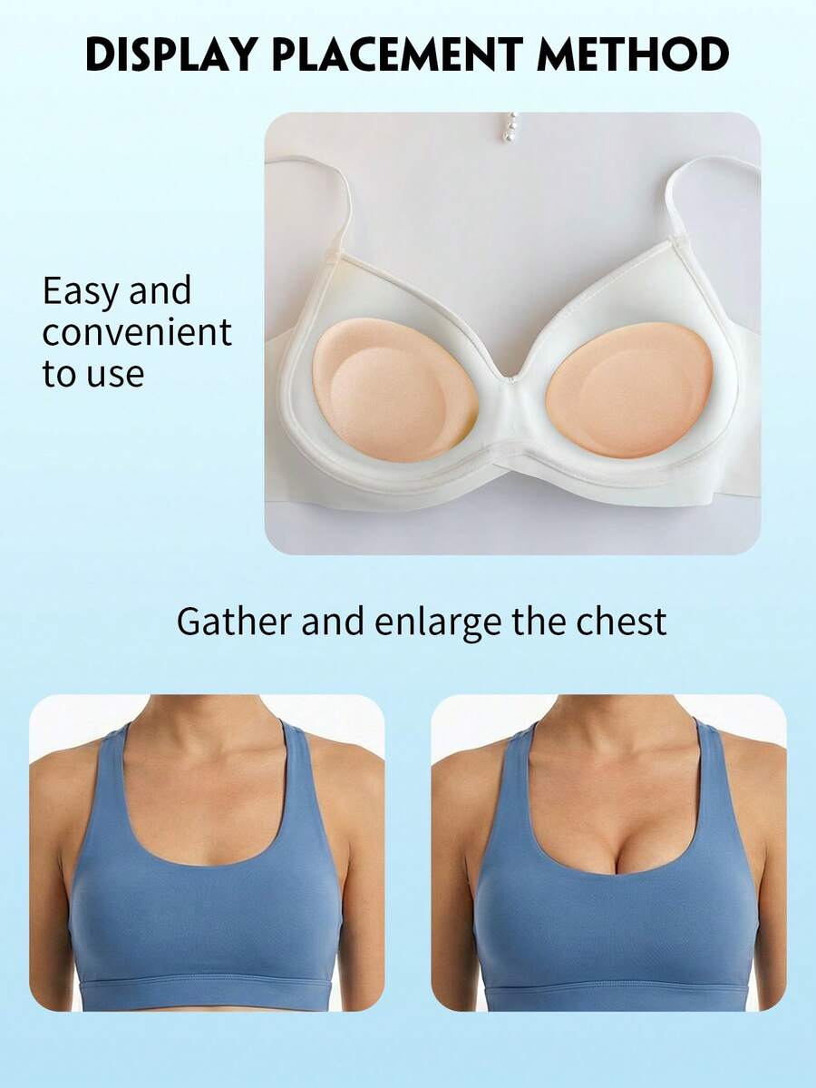 1 件比基尼文胸，带海绵垫 + 10 个无纺布胸垫，加厚透气，自粘防滑，上托胸部支撑文胸垫。 - 彩色 - 查看 1