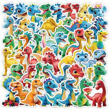 50张恐龙贴纸，美观实用，可用于剪贴簿、日记本、笔记本电脑、保险杠、滑板、水瓶、电脑、手机、贺卡、相册、家具等。 - 彩色 - 查看 2