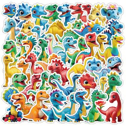 50PCS Dinosaur Stickers Aesthetics Stickers Scrapbooking, Diary, Laptop, Bumper, Skateboard, Water Bottle, Computer, Phone Greeting Cards, Photo Albums, Furniture, Stickers