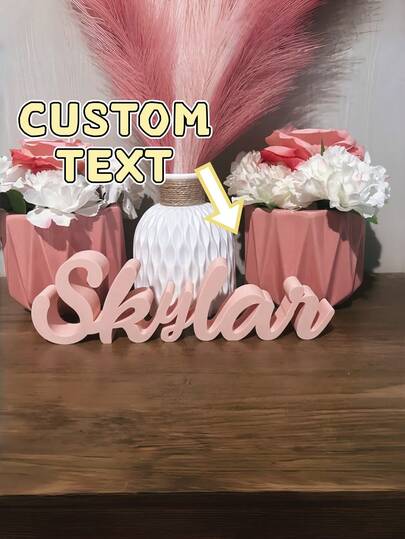 1pc Personalized Desktop Decor, Custom Text Design For Daily Use And Unique Display Piece