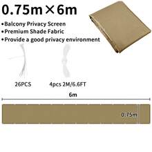 防紫外线阳台隐私屏风网 | 防风遮阳围栏板 | 户外花园和露台隐私解决方案 - 隱私布 - 查看 25