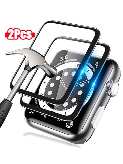 غطاء شاشة متوافق مع ساعة أبل، هدية لعيد الميلاد، العائلة، الأصدقاء، غطاء شاشة الساعة، غطاء الساعة، اكسسوارات الساعة، مقاوم للماء، مقاوم للصدمات، مضاد للسقوط، مضاد للخدش، مضاد للبصمات، تغطية كاملة