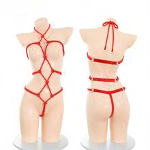 Sexy Bondage And Restraint Open-Crotch Rope Dress Set, Hot See-Through Seductive Lingerie Set - Valentine's Day - Màu tím - Xem 1