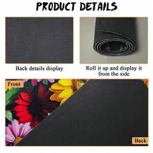 Vintage Pink Floral Pattern Non-Slip Bath Mat - Imitation Material Rectangular Floor Mat, Absorbent And Non-Slip, Suitable For Bedroom, Bathroom, Toilet, Kitchen Entrance, Etc. Home Decoration, Four Seasons Universal Mode, Not Only Is Suitable For The Festival Of Non-Slip Floor Mats, But Also As A Housewarming Gift Wedding Gift To Friends And Family As Well As Their Own Home, Rectangular Entrance Carpet For Indoor/Outdoor Use, Non Slip Backing, Bathroom Mat, Interior Decorative Door Mat, Decorative Floor Mat For Porch/Garden/Terrace, Suitable For Homes, Gardens, And Living Spaces, Ideal Gift For Loved Ones, Enhances Entryway, Living Room, Kitchen Decor, Valentines, Christmas Day, Halloween, Thanksgiving Day, Easter Day, Mother's Day, Father's Day, Back To School Season Decorations - 款式4 - 查看 3