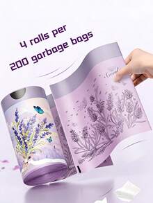Lavender Scented Tear-Free Trash Bags, Thick Household Garbage Bags With Drawstring, Extra Large Leak-Proof Plastic Trash Bags For Kitchen, Bathroom, Bedroom, Living Room And Outdoor Use - Easy To Carry - Lavender Version - View 10
