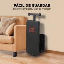 Banca de Pesas Profesional 300 kg – 3 Niveles (Plano, Inclinado, Declinado) + Soporte para Piernas – Estructura de Acero Reforzado, Ideal para Press Banca y Abdominales - Maryland - Ver 7