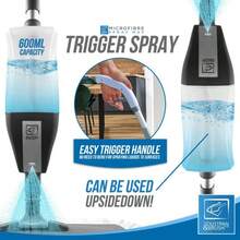 Microfibre Noodle Edge Pad Spray Mop - Deluxe Large Tank Comfort Handle Trigger Spray - Default - View 4