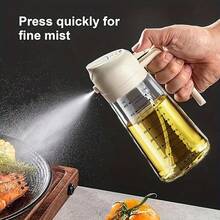 1pc Large Capacity Spray Oil Bottle Suitable For Cooking, Household Kitchen Oil Bottle Refilling Bottle And Air Fryer Accessories, Multifunctional Oil Bottle Tool, Suitable For Cooking Oil, Soy Sauce, Vinegar, With Both Oil Bottle And Spray Bottle Functions, Leak-Proof Design, Easy To Clean [Festival Gift For Wife And Mother], Style And Color Sent Randomly - Multicolor - View 9