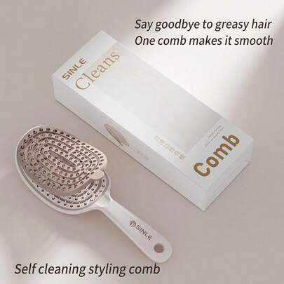 Quick And Easy-To-Clean Detangling Comb, Retractable Comb, TPEE Hair Removal Brush, Self-Cleaning Hair Brush, Women And Men,Hair Brush,Curly Hair Brush,Detangler Brush
