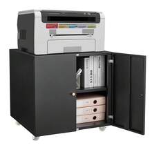 Carrito Móvil de Metal con Estante Ajustable Archivador para Impresora para Oficina en Casa, Debajo del Escritorio o Sala - Negro - Ver 5