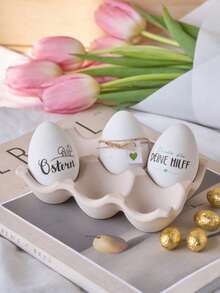 1pc/8 Cavity Egg-Shaped Mold, DIY Easter Egg Aromatherapy Candle Mold, Festival Home Decoration/Gift Display Piece Epoxy Resin Mold, Handicraft Making Casting Mold, Artistic Decoration Gypsum Mold - Egg Holder - View 2