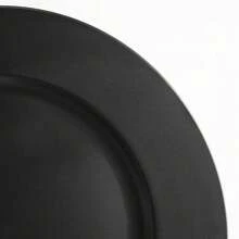 Black Charger Plates, Set Of 6 Serving Charger Plate For Dinner Table, Wedding, Events Plate Chargers - 13 Inch - Black - View 8