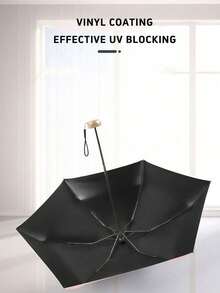 1pc Compact Foldable Umbrella, Women's UV Protection Sunshade Umbrella UPF50+ - As Shown - View 5