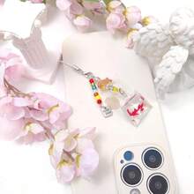 Y2K Cute Phone Charms Set - Aesthetic Cherry,Flower, Butterfly & Star Cell Phone Straps, Kawaii PhoneAccessories For Bag Keychain, , Camera Decor - Cá Hồng - Xem 5