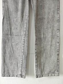 Men's Streetwear Cargo Jeans In Black And Dark Gray New Styles For 2025 - Light Grey - View 5