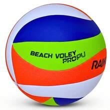 Rainha PRO Beach Volleyball Ball - Orange/Green/Blue - View 5
