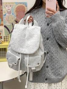 Women's High-Quality Retro Striped Functional Backpack, Large Capacity Casual Daypack - A - View 6