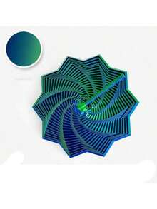 1个11厘米3D打印胡萝卜挞十边形星形把手螺旋塔神奇几何桌面减压玩具 - 彩色 - 查看 14