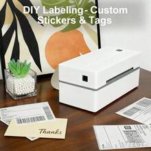 Y813 4x6 Thermal Label Printer For Shipping, High Speed USB Connected Label Printer For Small Business, Cost-Effective Efficient Printer Compatible With EB Ay Ama Zon Sho Pify Etsy US PS Fe DEx For Package & Shipping Label Printing - trắng - Xem 5