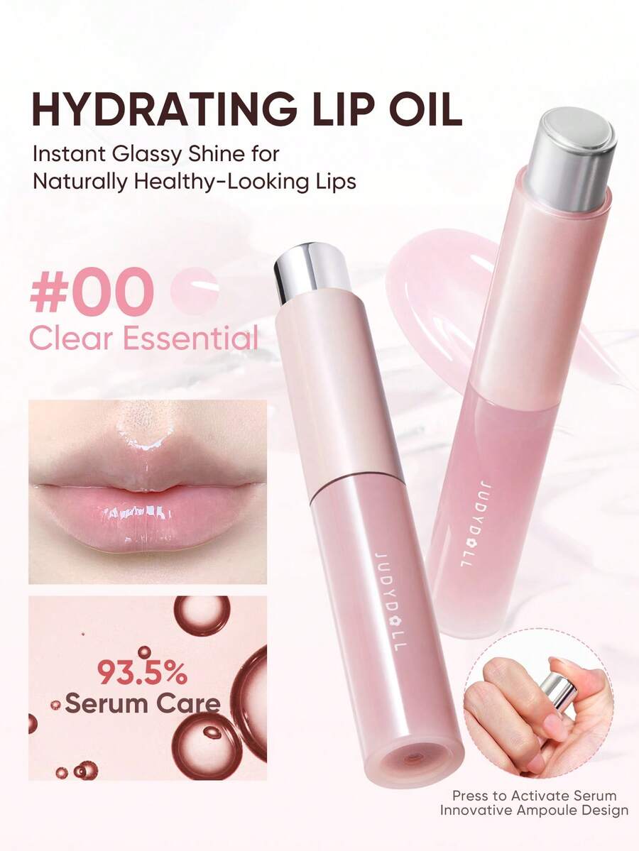 JUDYDOLL 保湿唇油，每日滋养唇部精华油，防止干燥，淡化唇纹，打造水润光泽双唇，深层滋润