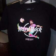 Super Value Hot  T-Shirt Full Size S-5XLMessis Shirt Black Hard Rock T-Shirts Messis # 10 Size Youth XL. Suitable As A Gift For Fans HR001 - 黑色 - 查看 6