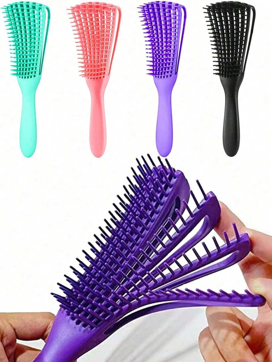 1pc Hair Smoothing Massage Comb, Detachable Rib Comb, Smooth Hair, Wide-Toothed Comb, Gently Untangle Knots On Curly, Wet Or Dry Hair, Essential Hair Styling Tool For Home Styling, Shower Care And Salon Professionals For Barber Salon Beauty Travel Essential Hair Products,Hair Cares,Hair Accessories - Multicolor - View 1
