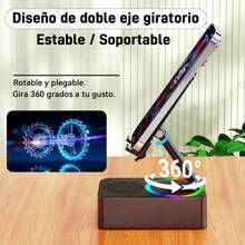 Cell Phone Stand With Wireless Bluetooth Speaker, LED, Non-Slip Base With HD Surround Sound, Perfect For Home/Outdoor Use With Compatible Desktop Bluetooth Speaker - Black - View 8