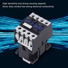 25A Power Contactor Normally Open Electric AC Contactor Silver Alloy Contact M5 Screw Mount AC110V - Blanco y Negro - Ver 5