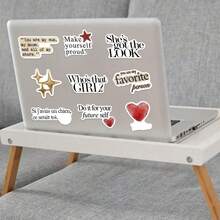 100张Y2K复古风幸运贴纸，包含都市女孩贴纸、Y2K主题黑白贴纸、都市贴纸、豹纹贴纸、艺术贴纸、卡通贴纸、涂鸦贴纸、乙烯基贴纸，适用于水瓶、保温杯、吉他、行李箱、手机、手机壳、笔记本电脑、滑板等，是绝佳的礼品之选。 - 紅色B - 查看 2