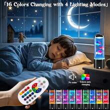 1 pieza Lámpara de medusa soñadora, lámpara de escritorio con tema oceánico LED, alimentada por USB con control remoto, luz de ambiente, 17 colores ajustables, luz nocturna de acuario, adecuada para decoración del hogar, regalo de cumpleaños/fiesta, dormitorio, sala de estar, decoración de fiesta - Linterna de pescado - Ver 4