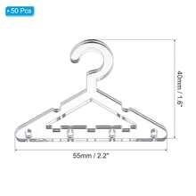 50pcs Clothes Hanger Earring Holder, Mini Acrylic Coat Hangers Earring Hangers Hanger Rack For Earring Holder Organizer Stand Studs, Silver Tone - SilverTone - View 3