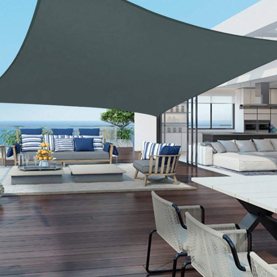 1 Set Large Sun Shade Sail Rectangle Waterproof 98% UV Block For Patios Garden Swimming Pool Outdoor Camping With Installation Steel Cables - Multicolor - View 1