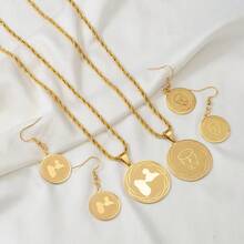 1Set Guadeloupe Map Pendant Neckalces Earrings Jewelry Sets For Woman - Multicolor - View 4