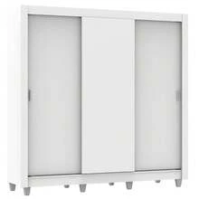 Ropero Closet Madesa Lyon Plus 3 Puertas con Pies Color Blanco - Blanco - Ver 10