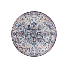 Round Rug 4ft, Washable Bathroom Rug Non Slip Entryway Circle Mat, Bohemian Vintage Non-Slip Non-Shedding Low Pile Printed Indoor Carpet For Kitchen Laundry Entryway, Blue Purple/Multi - BluePurple/Multi - View 10