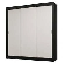 Ropero Closet Madesa 3 Puertas Color Negro y Blanco 02 - Negro y Blanco - Ver 2