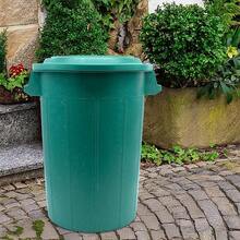 70 Liter Universal-Mülltonne mit Deckel und 2 Tragegriffen in Grün - Mehrfarbig - Übersicht 7