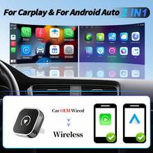 2-In-1 Wireless CarPlay & Android Auto Adapter – Plug & Play Dongle Converts Wired To Wireless, Fast Auto-Connect, No Lag, Compact Design Compatible With Iphone & Android - Black - View 6