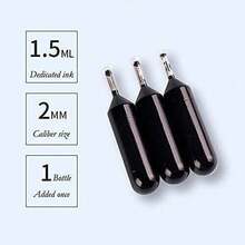 6 Pcs Identity Theft Protection Roller Stamp Ink Set, Data Defender Ink Refills - Black - View 2