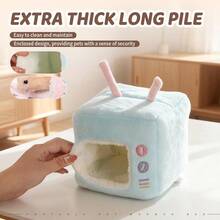 ITANDME Warm Hamster Hideout Hamster Bed Rat Bed Cute Television Shape Guinea Pig Bed Small Animal Bed, Warm Hamster Beds Guinea Pig Hideout Rat Hideout, Small Pet Beds For Guinea Pigs, Hamsters, Flower-Branch Mouse, Chinchillas And Other Small Pets - Multicolor - View 6