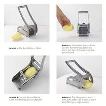Stainless Steel Multi-Function Vegetable & Fruit Slicer - Perfect For Potatoes, Onions, Carrots & More - Durable Kitchen Gadget For BBQs & Outdoor Cooking - A - View 10